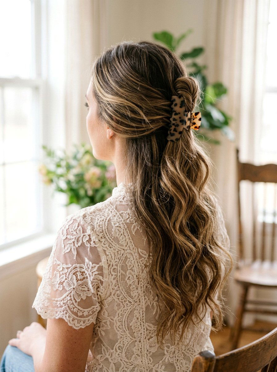 Romantic Loose Claw Clip Twist - 20 claw clip twist for shoulder length hair - 20 claw clip twist for shoulder length hair