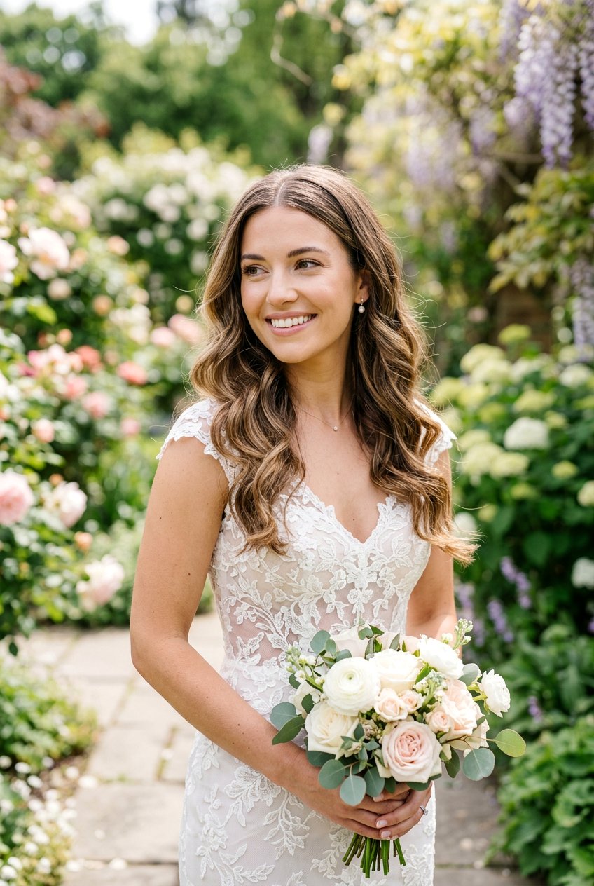 Romantic Loose Waves Wedding Hair - 20 wedding season hairstyles - 20 wedding season hairstyles