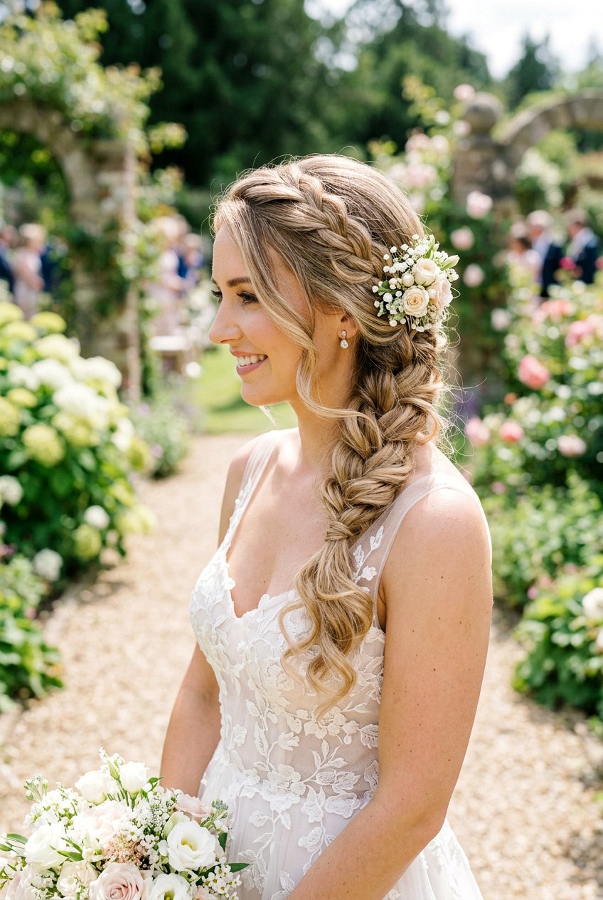 Romantic Side Braid Mother of the Bride Hairstyle - 20 mother of the bride hairstyles - 20 mother of the bride hairstyles