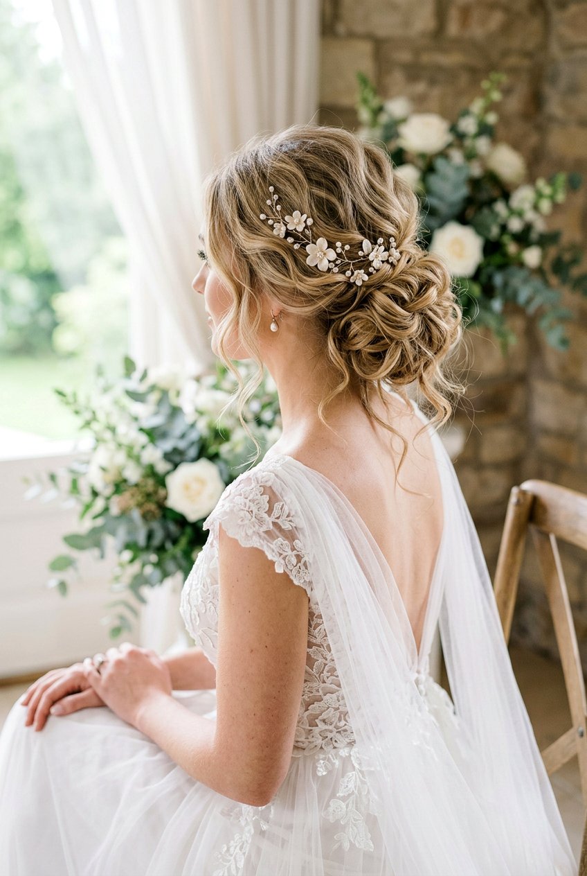 Romantic Textured Bridal Chignon - 20 classic bridal chignon - 20 classic bridal chignon