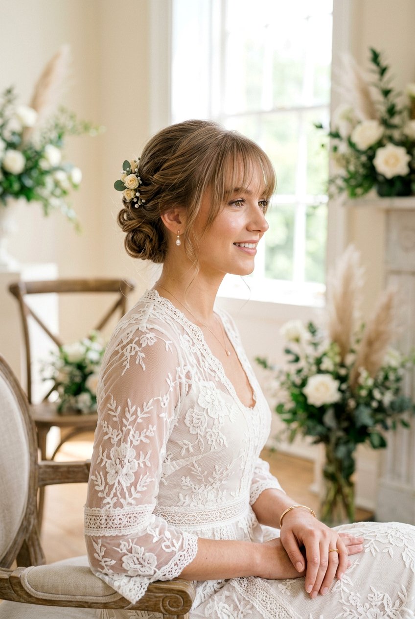 Romantic Updo With Bangs For Thin Hair - 20 voluminous updo for thin hair - 20 voluminous updo for thin hair