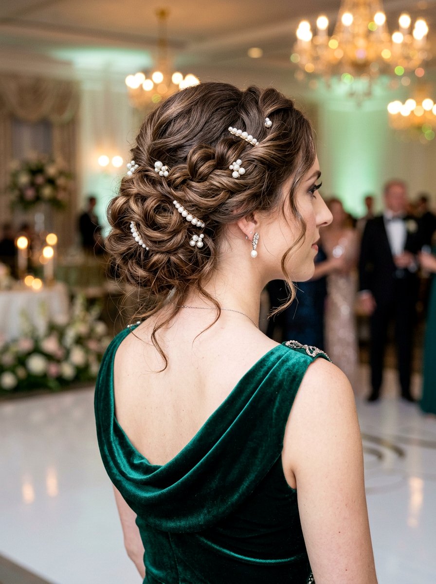 Romantic Updo With Delicate Accessories - 20 soft glam hairstyle for wedding guest - 20 soft glam hairstyle for wedding guest