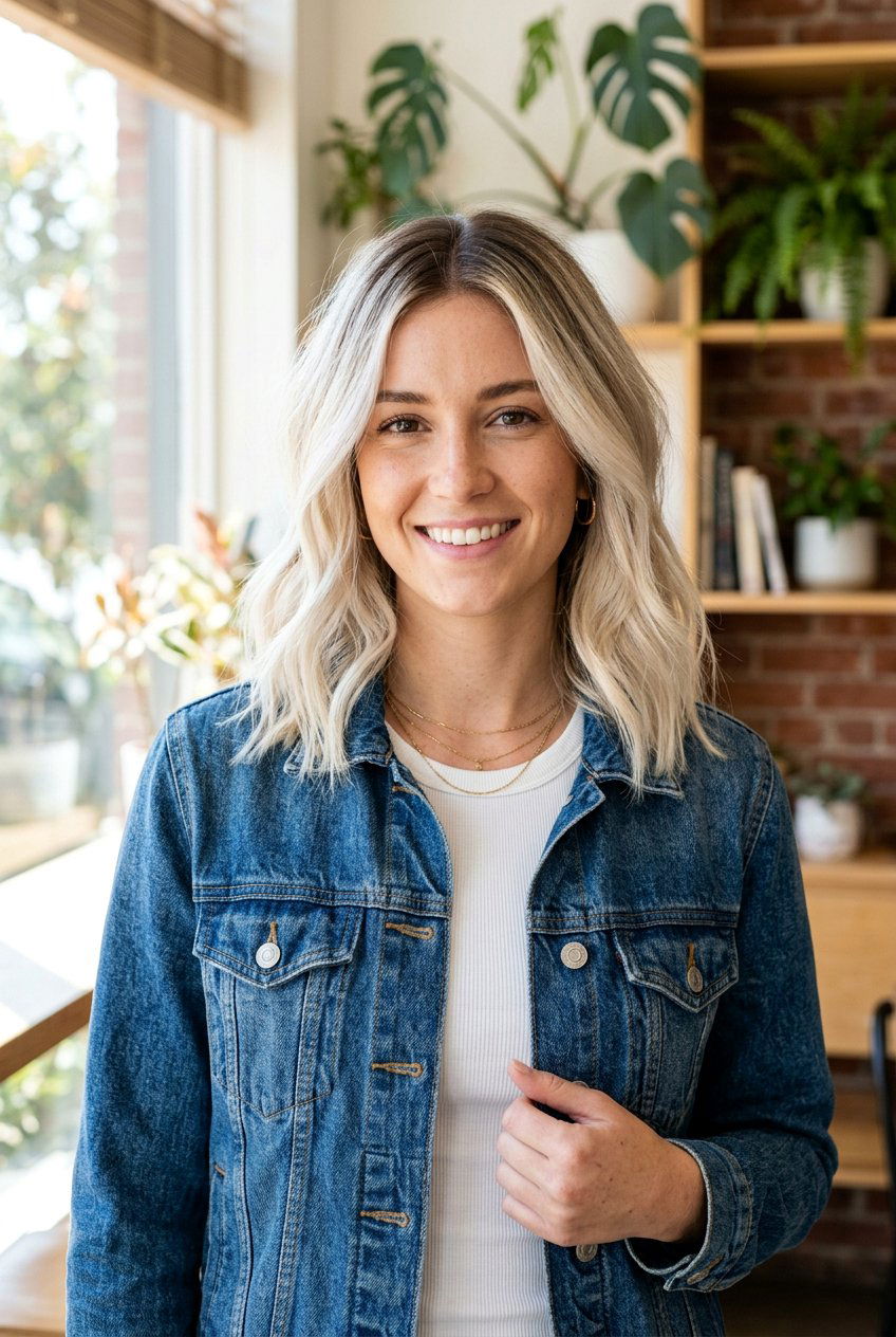 Root Shadow Blonde Lob - 20 hair color ideas for lobs - 20 hair color ideas for lobs