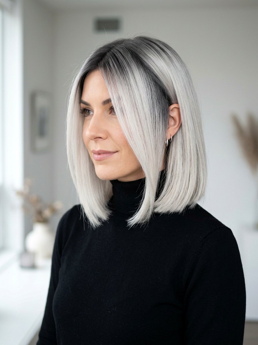 20 Breathtaking Rooted Silver Blonde Hair Ideas You Must Try