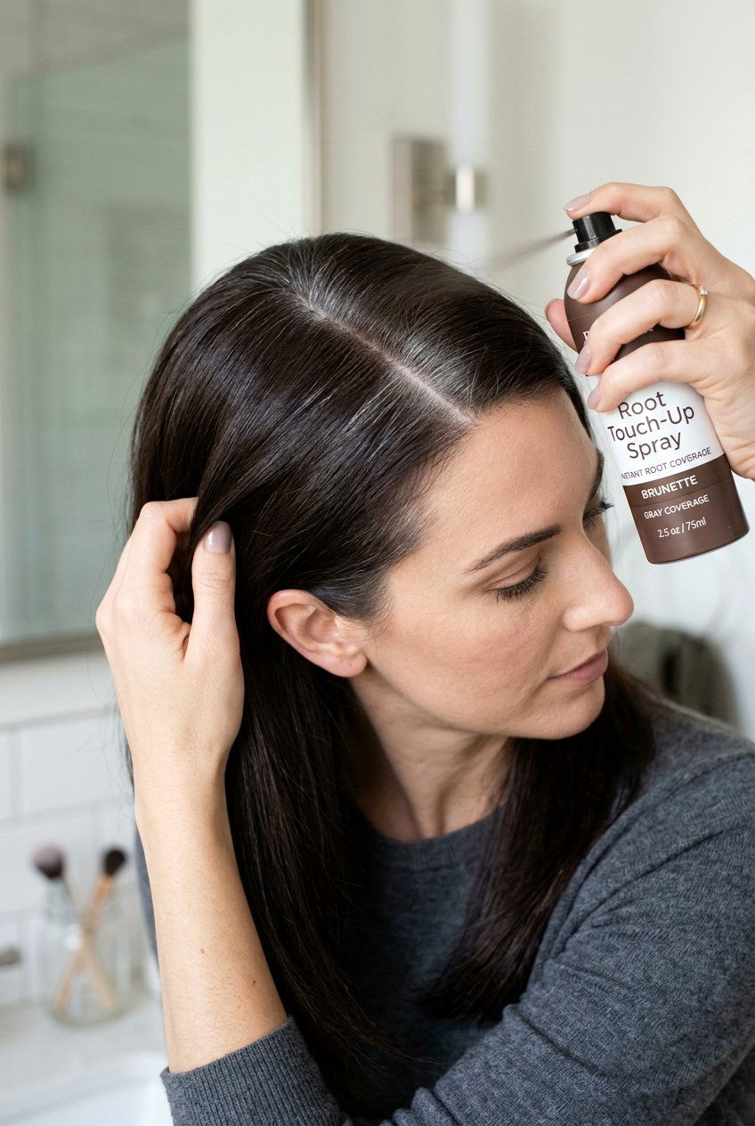 Root Touch Up Spray For Brunette Gray Coverage - 20 gray coverage color for brunettes - 20 gray coverage color for brunettes