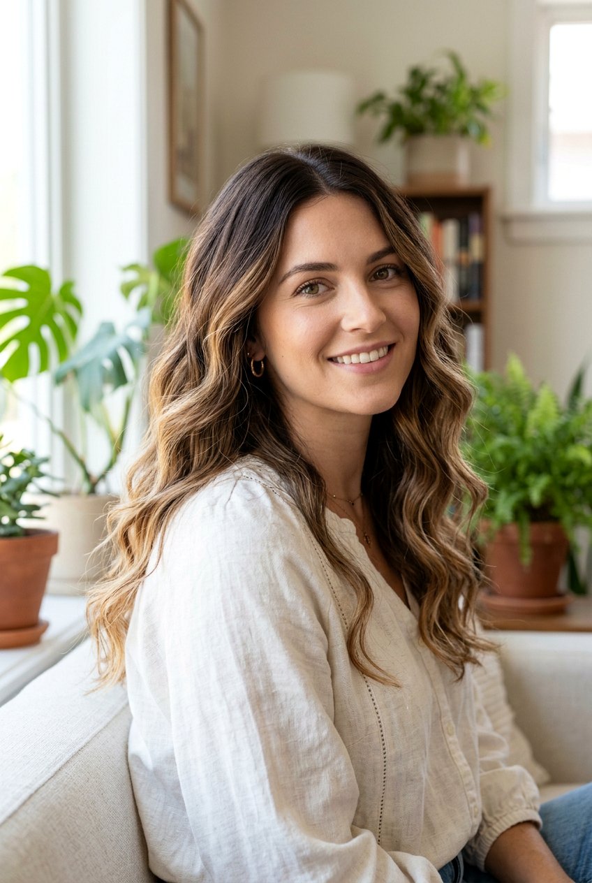 Rooted Balayage on Wavy Brunette Hair - 20 rooted balayage for brunettes - 20 rooted balayage for brunettes