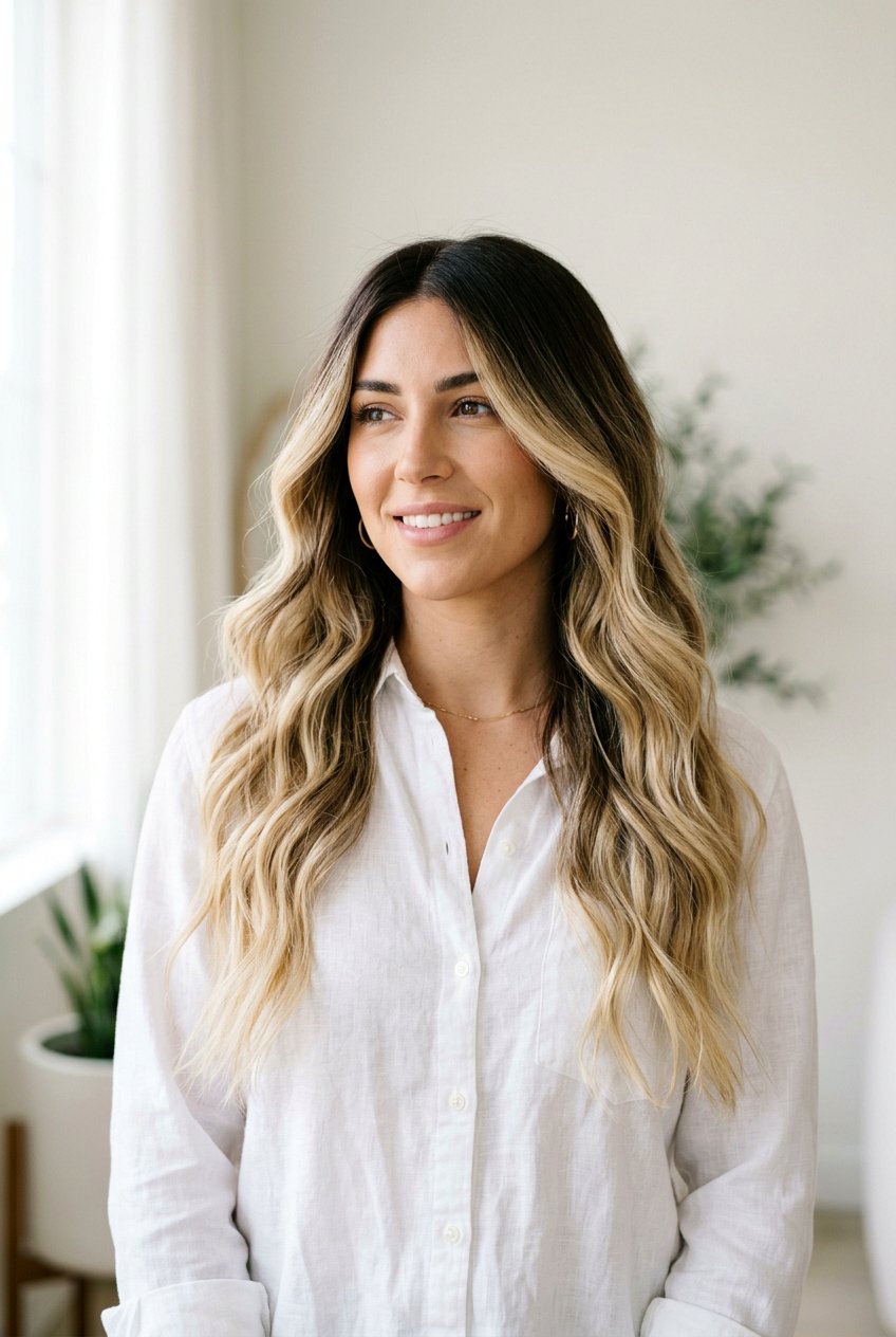 Rooted Blonde Balayage on Dark Brown Hair - 20 rooted balayage for brunettes - 20 rooted balayage for brunettes