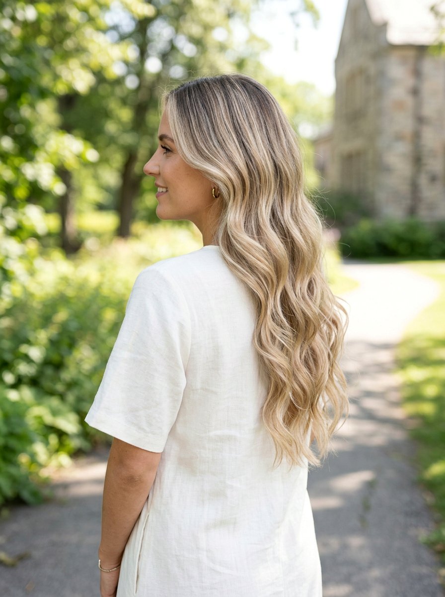 Rooted Blonde With Soft Color Melt Lowlights - 20 rooted blonde with lowlights - 20 rooted blonde with lowlights