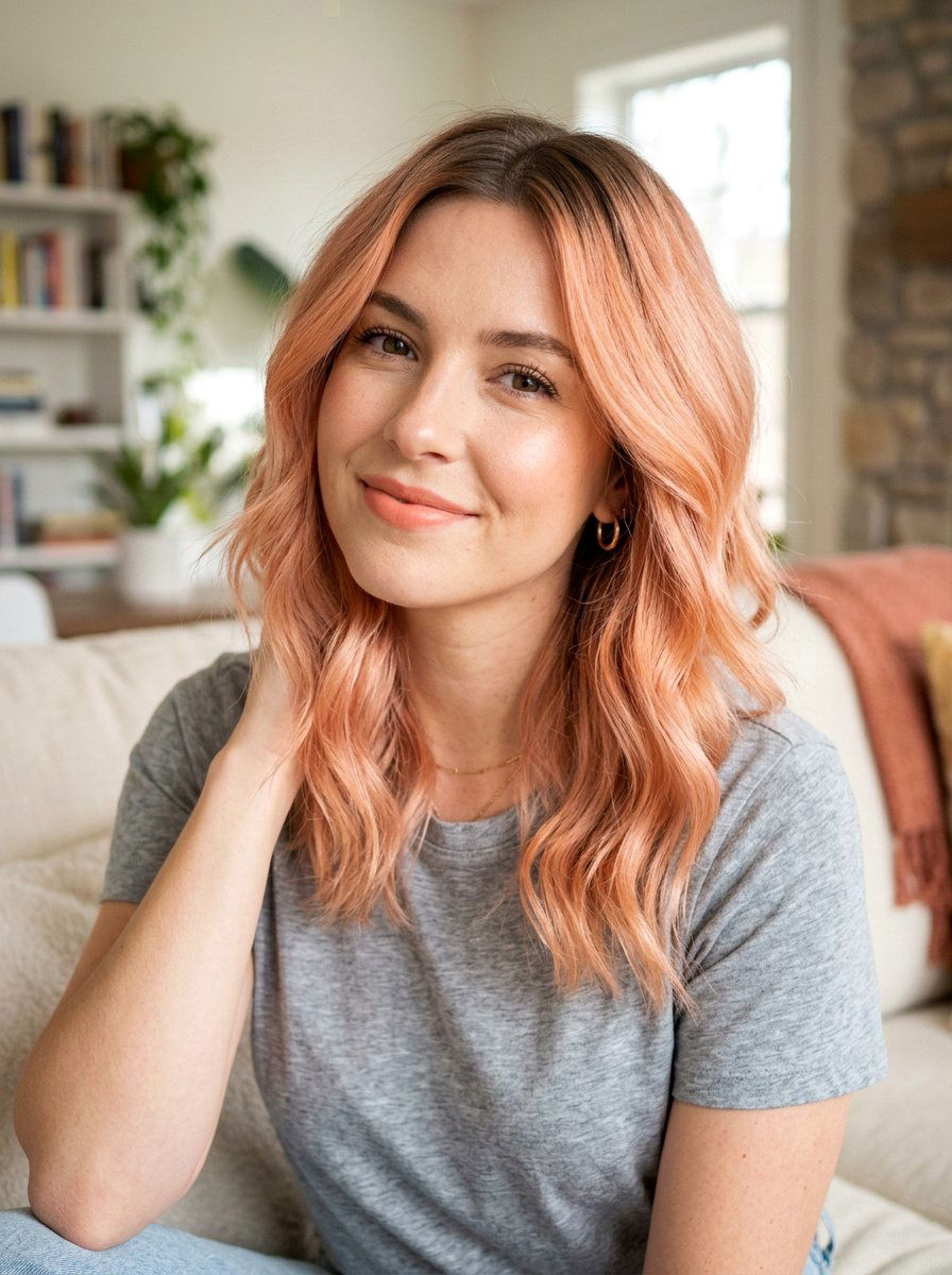 Rooted Peach Blonde Hair - 20 summer peach blonde hair color - 20 summer peach blonde hair color