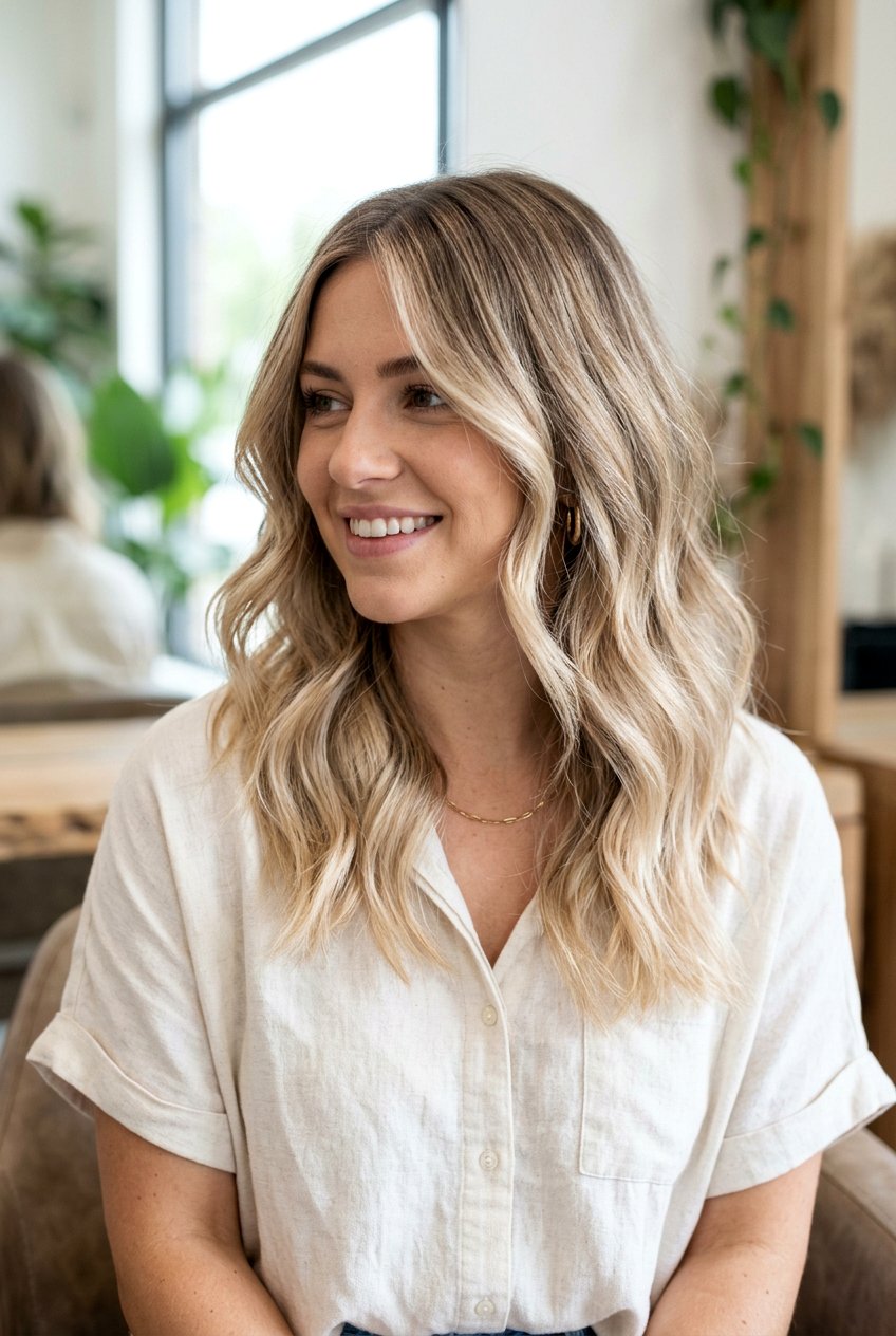 Rooty Blonde Balayage For Medium Length Hair - 20 rooty blonde balayage - 20 rooty blonde balayage