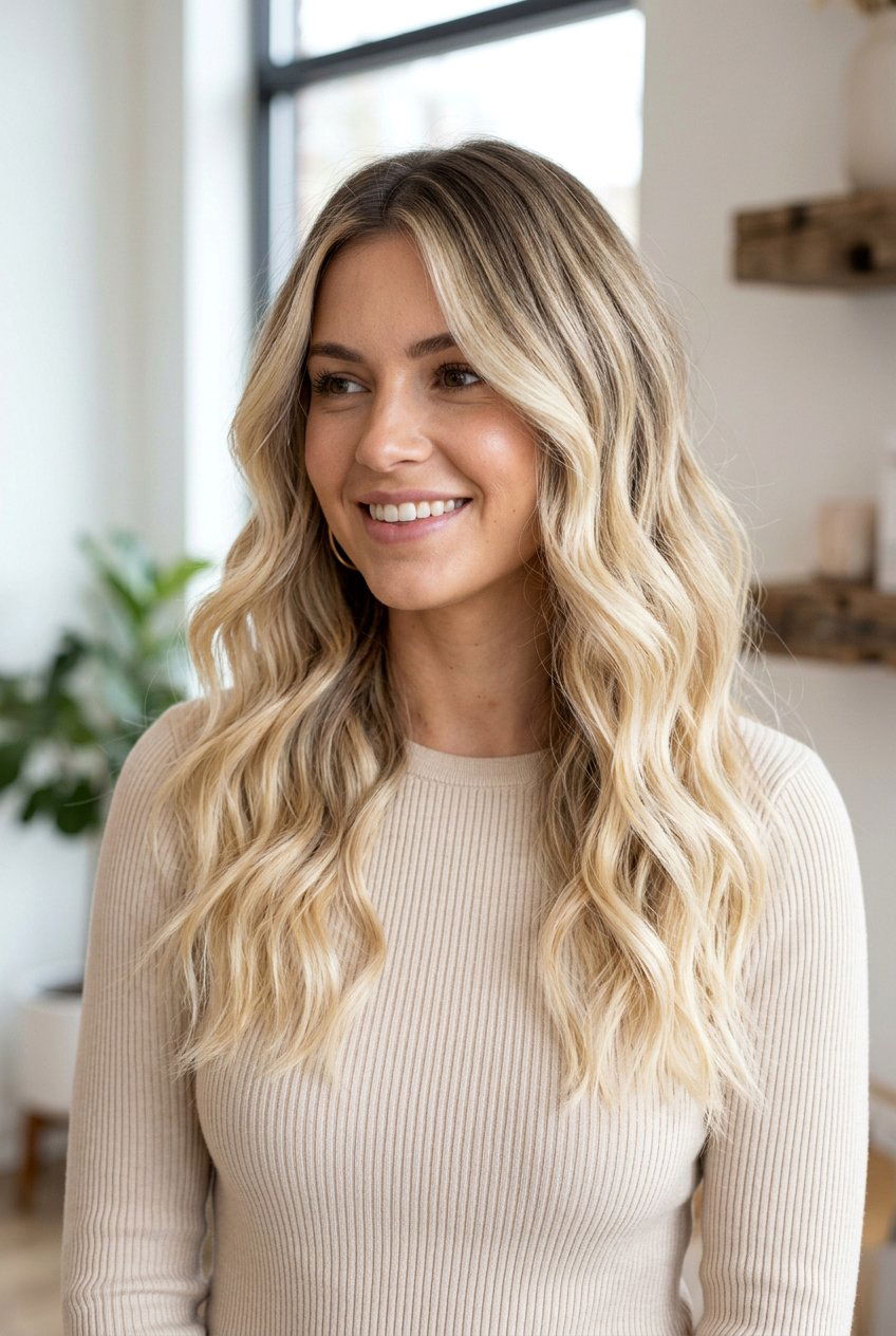 Rooty Blonde Balayage With Shadow Root - 20 rooty blonde balayage - 20 rooty blonde balayage