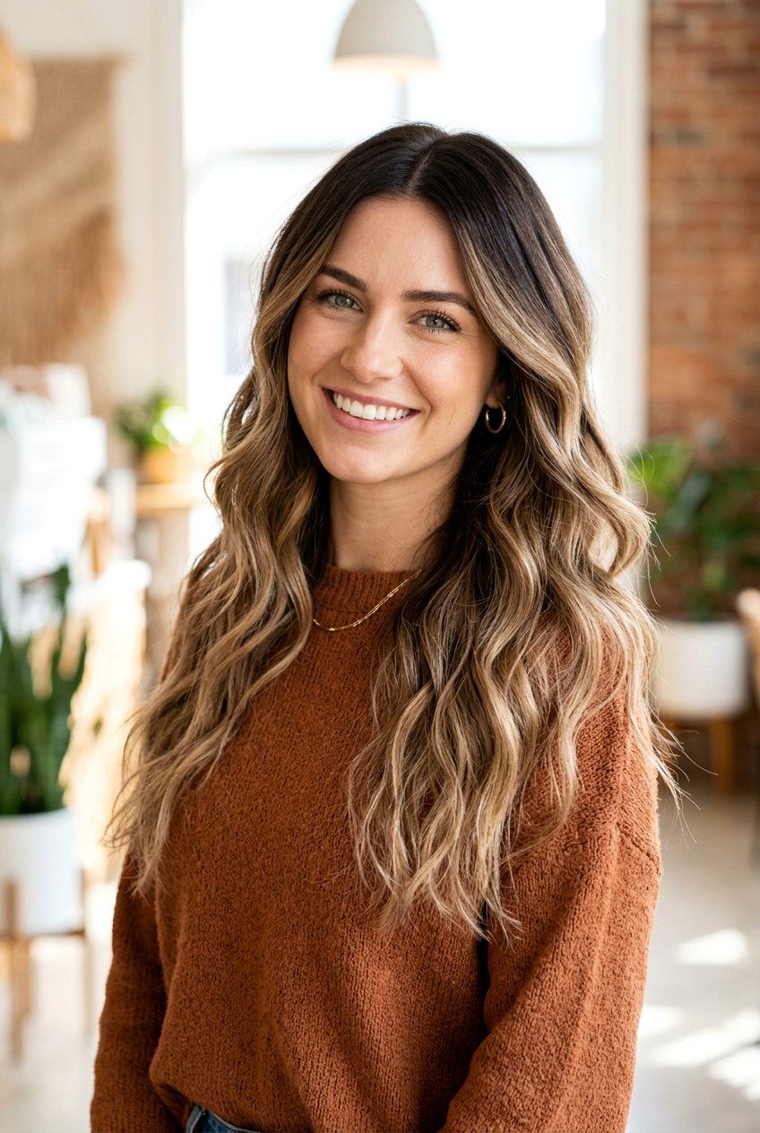 Rooty Cocoa Brunette With Warm Beige Balayage - 20 cocoa brunette with beige balayage - 20 cocoa brunette with beige balayage