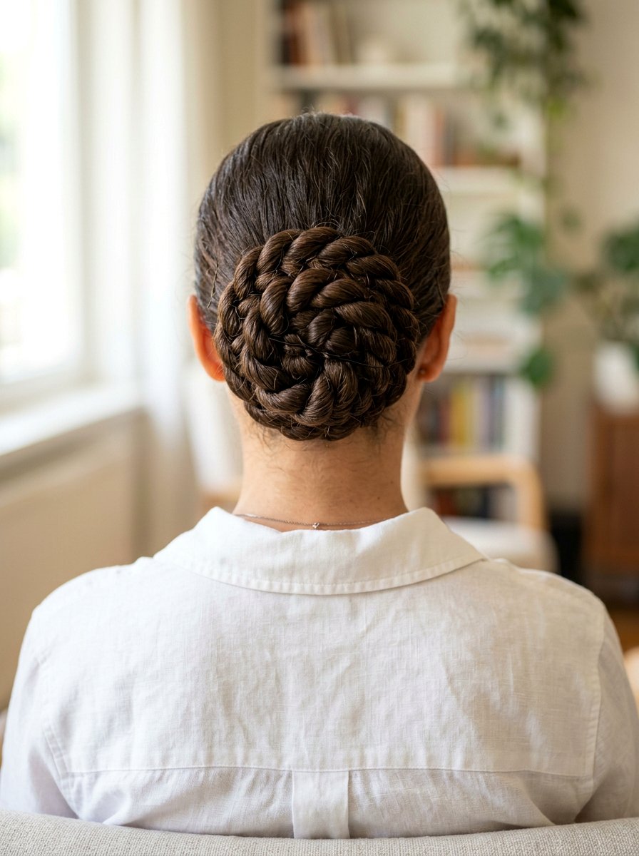 Rope Braid Bun - 20 humidity proof bun hairstyle - 20 humidity proof bun hairstyle