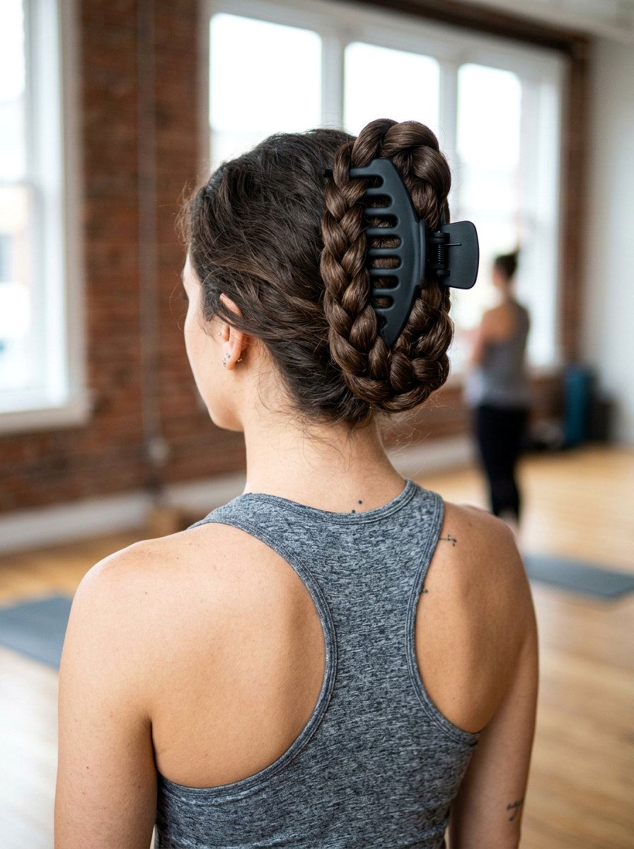 Rope Braid Claw Clip - 20 claw clip updo for thick long hair - 20 claw clip updo for thick long hair