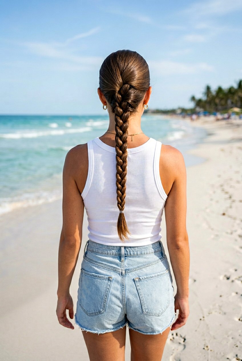 Rope Braid For Beach Hairstyle - 20 beach braid hairstyles for vacation - 20 beach braid hairstyles for vacation