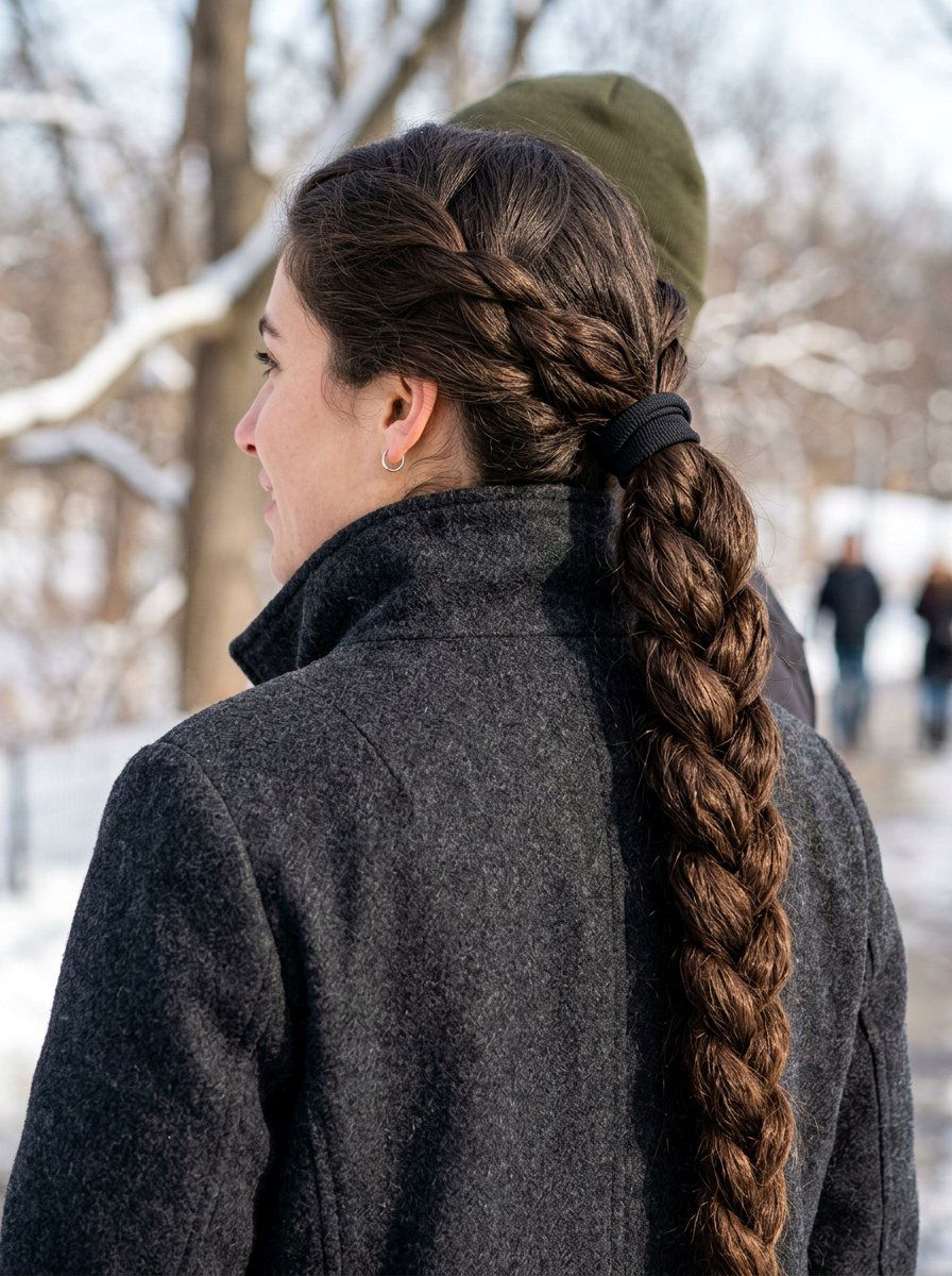 Rope Braid Low Ponytail For Thick Hair - 20 rope braid low ponytail - 20 rope braid low ponytail