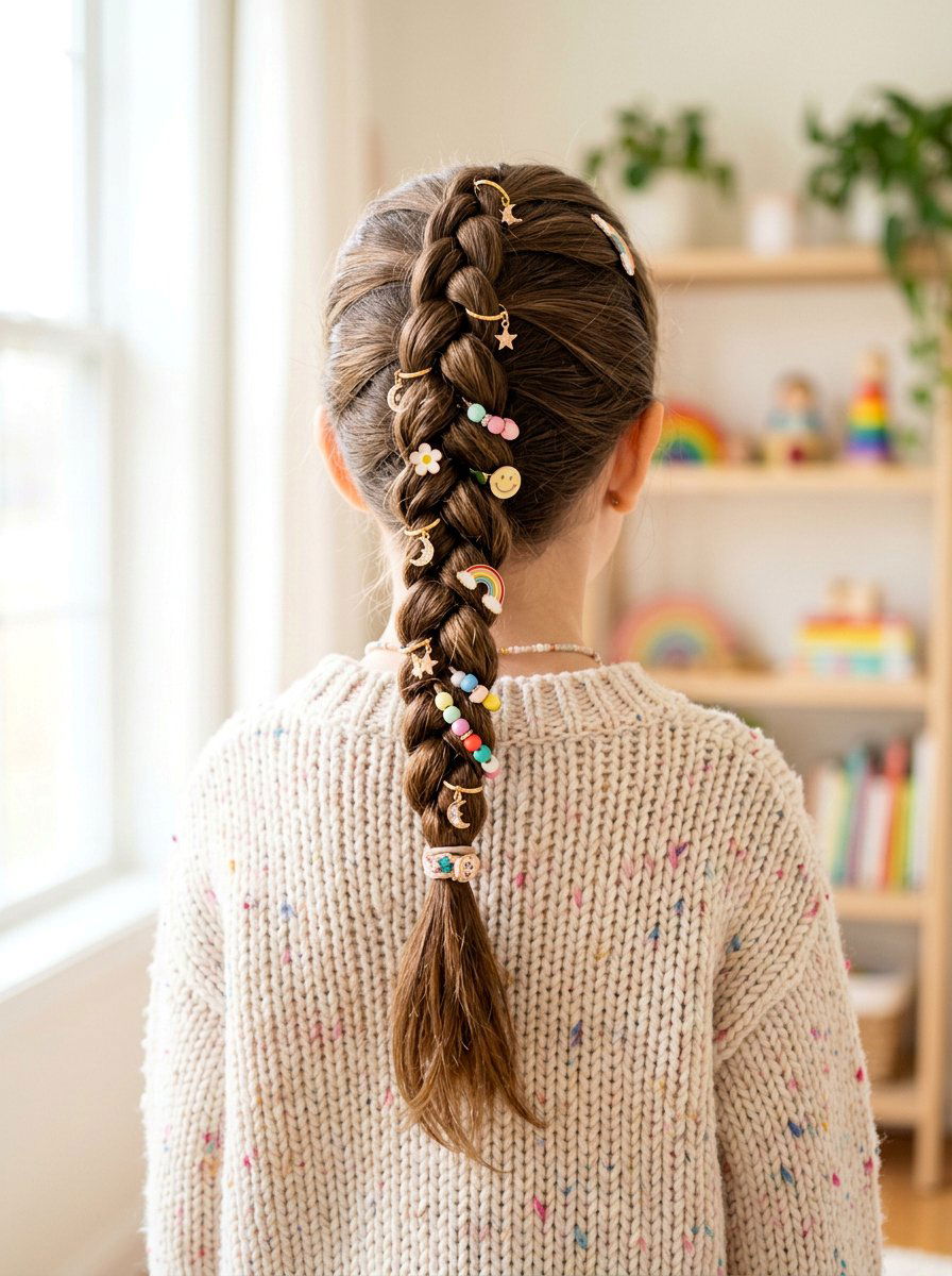 Rope Braid Ponytail With Hair Accessories - 20 school rope braid ponytail - 20 school rope braid ponytail