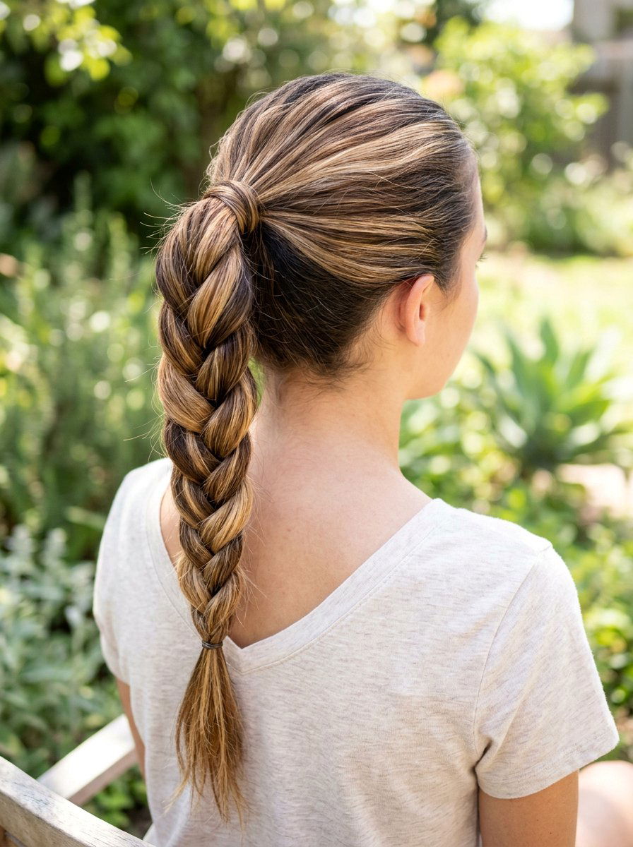 Rope Braid Ponytail With Highlights - 20 school rope braid ponytail - 20 school rope braid ponytail
