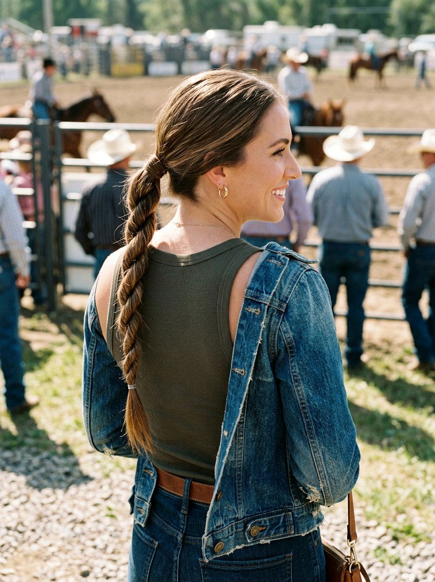 Rope Braid Rodeo Hairstyle - 20 rodeo hairstyles for women - 20 rodeo hairstyles for women