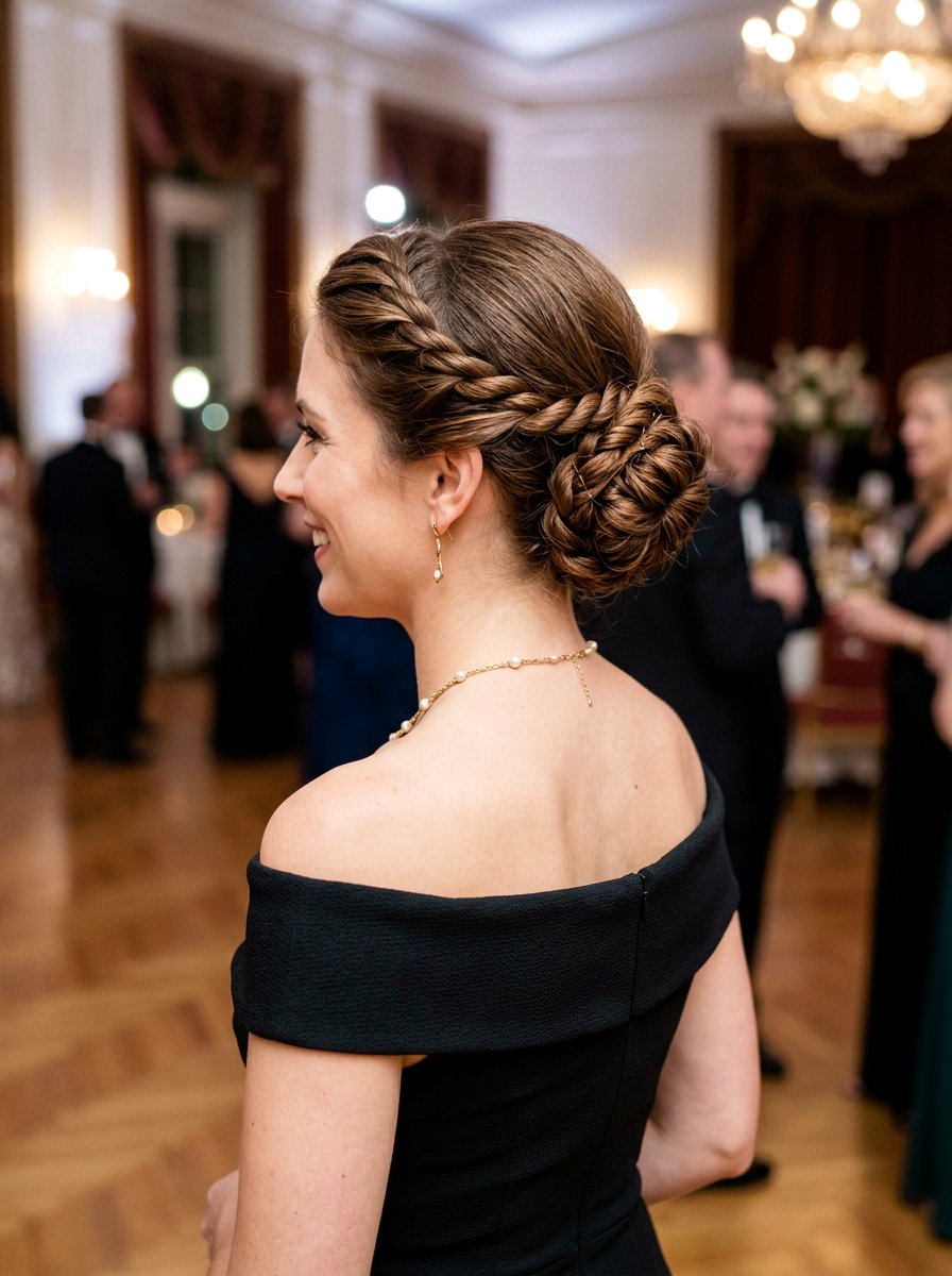 Rope Braid Updo - 20 vacation hairstyle for resort dinner - 20 vacation hairstyle for resort dinner