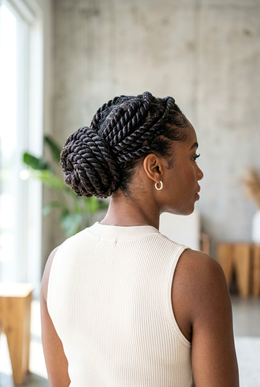 Rope Twist Braid Bun - 20 recital hairstyle with braid bun - 20 recital hairstyle with braid bun