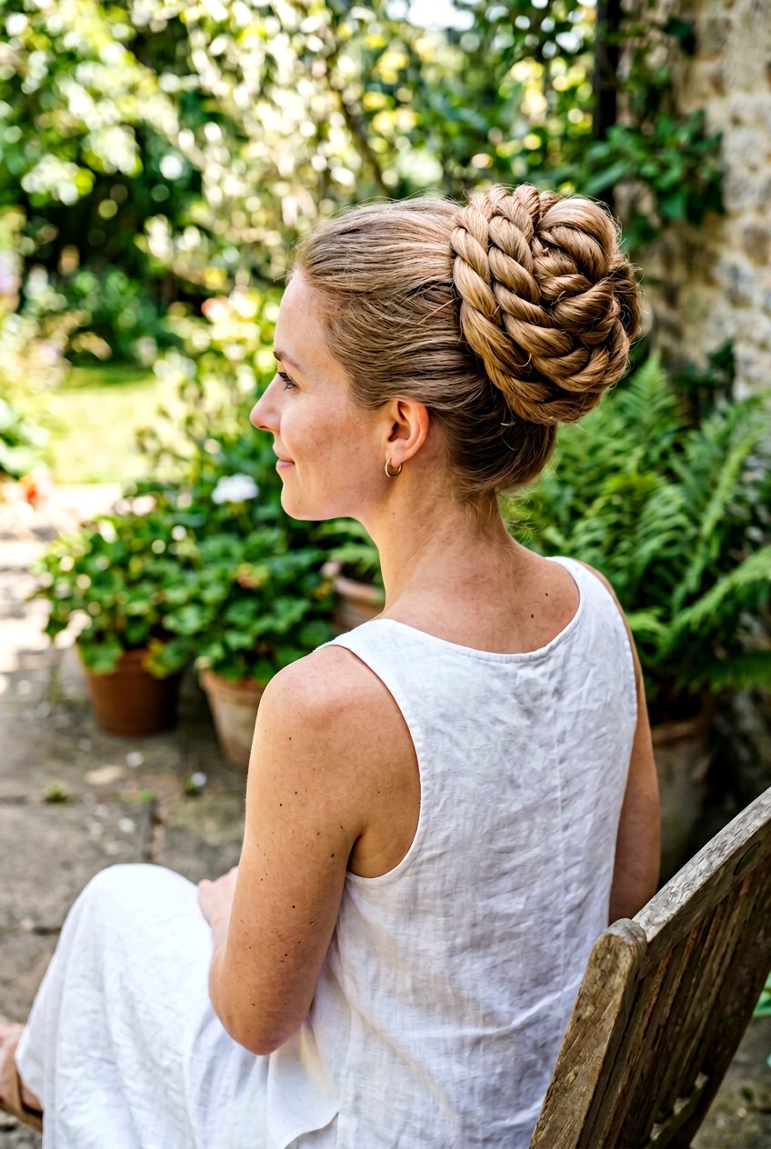 Rope Twist Bun For Long Hair - 20 rope twist bun hairstyle - 20 rope twist bun hairstyle