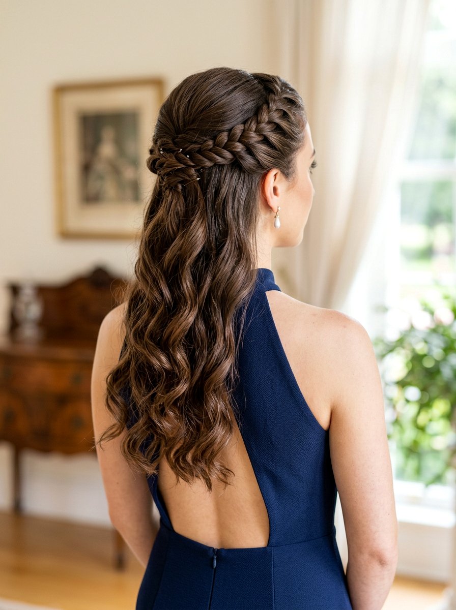 Rope Twist Half Updo - 20 date night hairstyle with half up twist - 20 date night hairstyle with half up twist