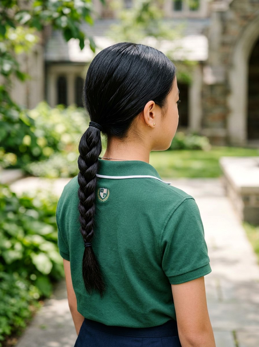 Rope Twist Low Pony - 20 quick school hairstyle for medium hair - 20 quick school hairstyle for medium hair