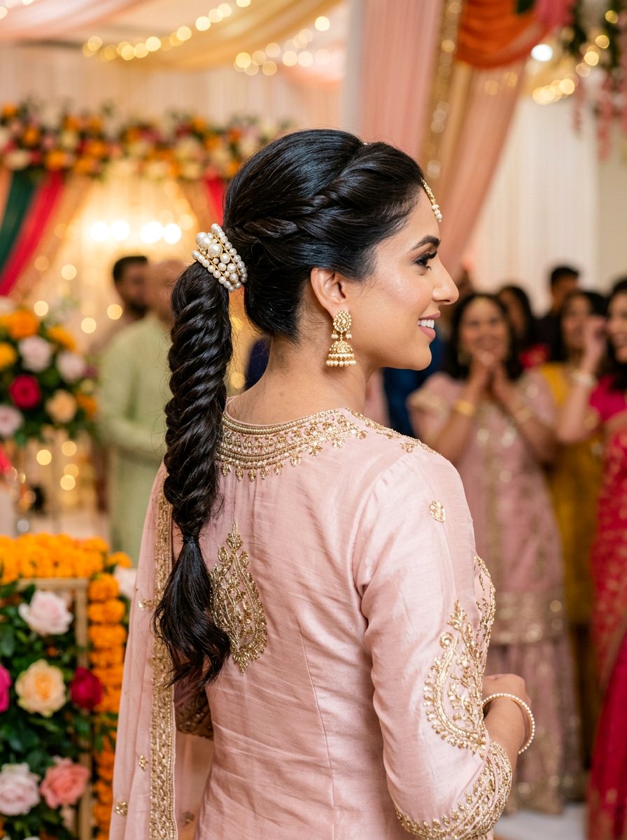 Rope Twist Ponytail - 20 sangeet ponytail hairstyle - 20 sangeet ponytail hairstyle
