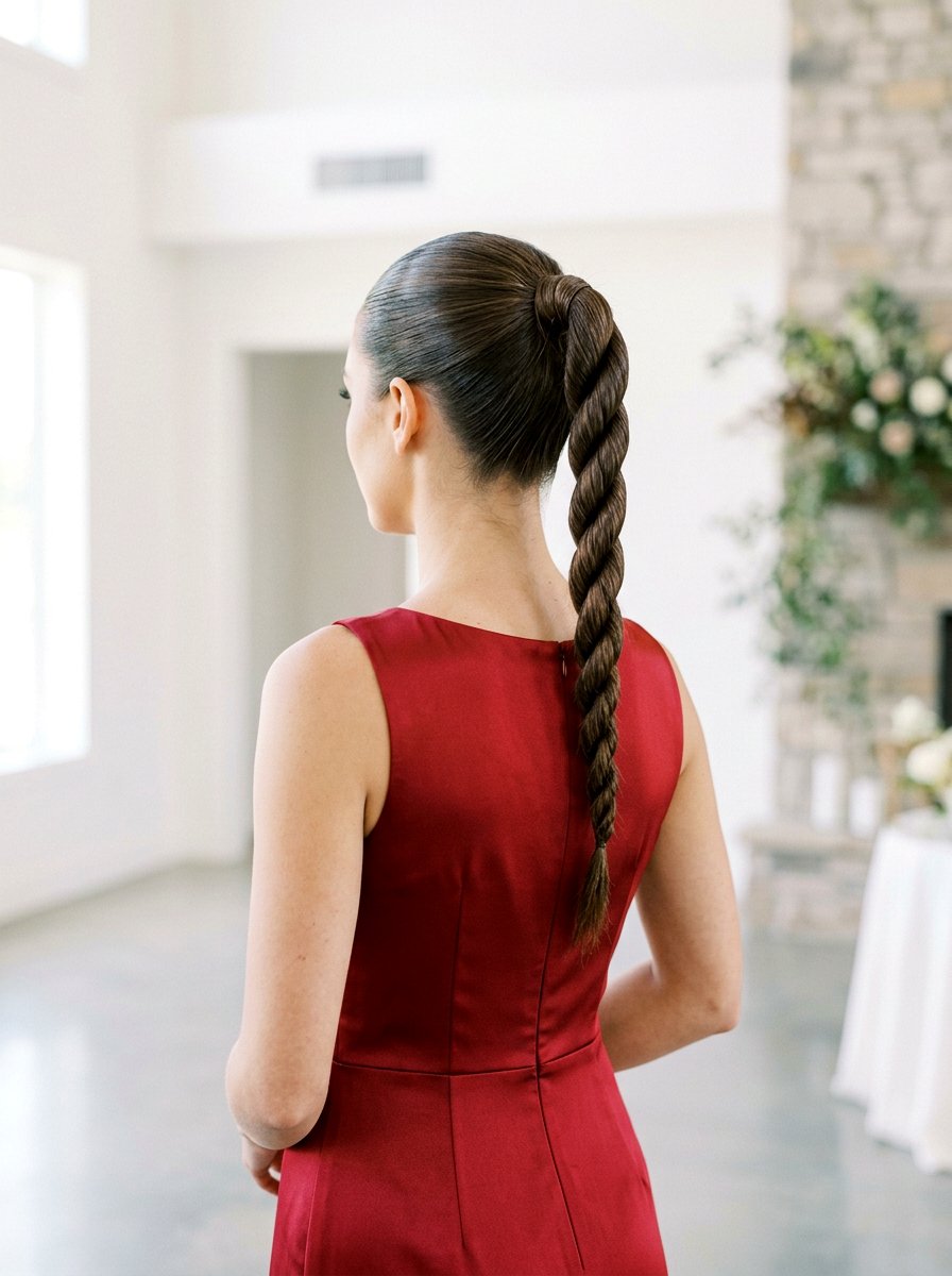 Rope Twist Ponytail Hairstyle - 20 prom hairstyles for braids - 20 prom hairstyles for braids