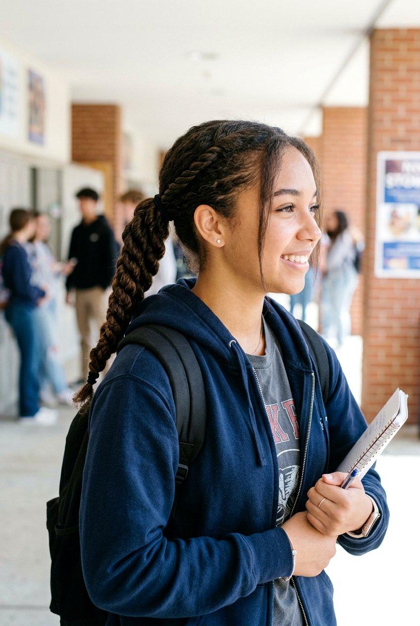 Rope Twist Ponytail for School - 20 no heat hairstyles for school - 20 no heat hairstyles for school