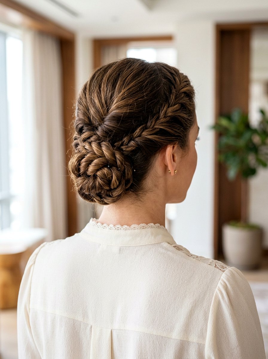 Rope Twist Updo - 20 simple hairstyle for wedding shower - 20 simple hairstyle for wedding shower