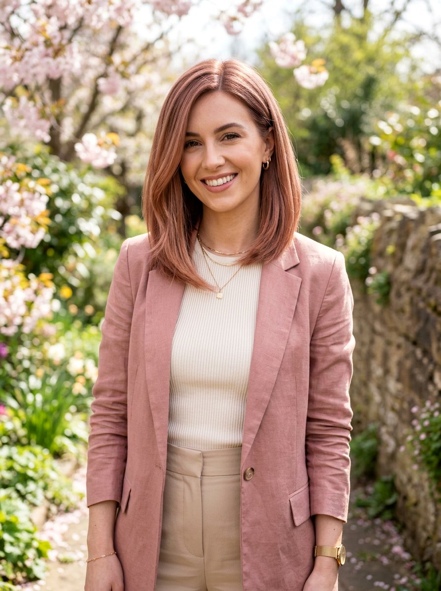 Rose Brown A Line Bob - 20 spring rose brown hair color - 20 spring rose brown hair color