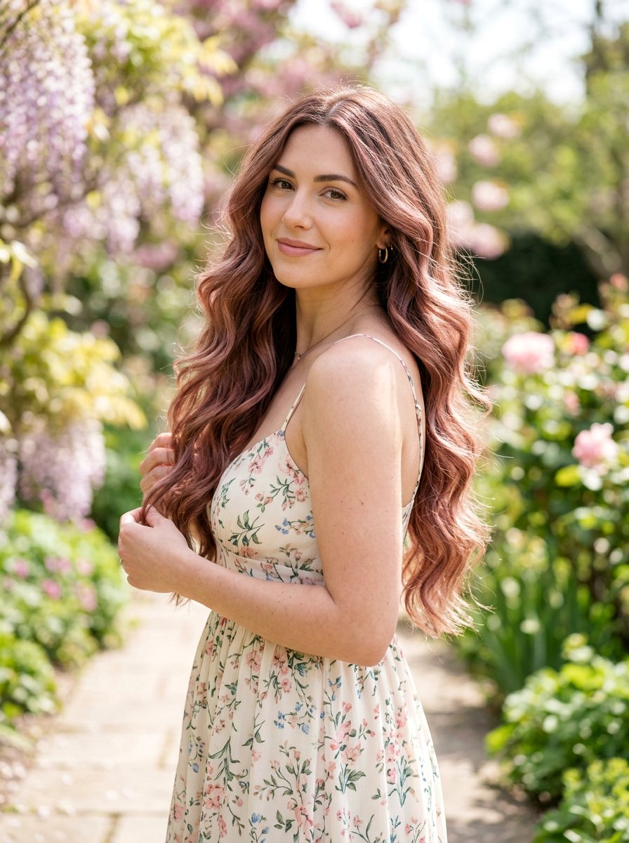 Rose Brown Balayage - 20 spring rose brown hair color - 20 spring rose brown hair color