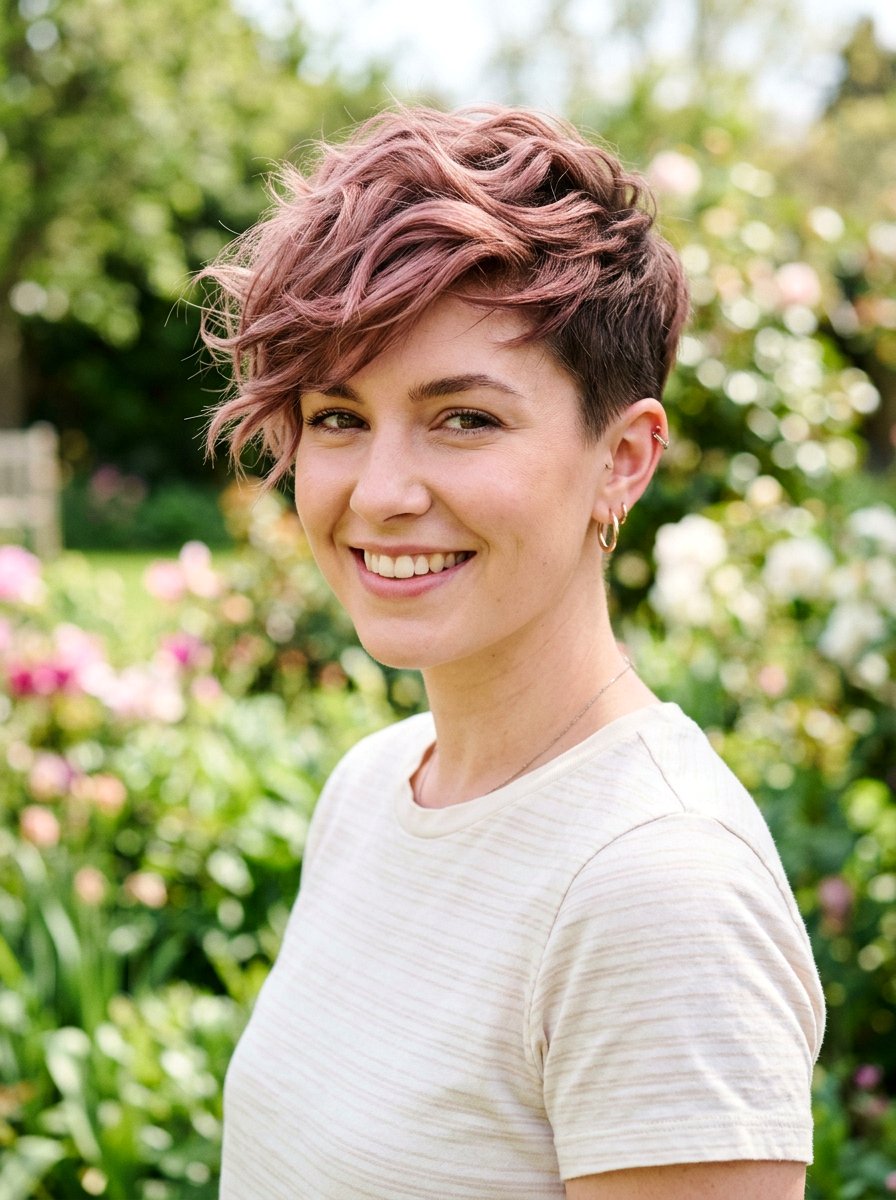 Rose Brown Pixie Cut - 20 spring rose brown hair color - 20 spring rose brown hair color