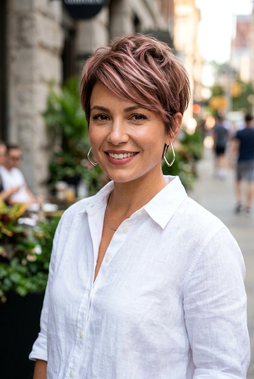 Rose Brown Pixie - 20 rose brown hair color for mature women - 20 rose brown hair color for mature women