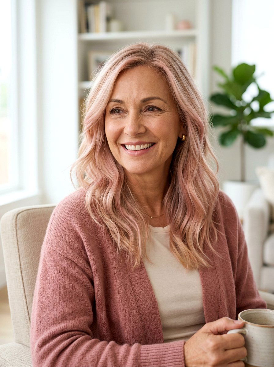 Rose Gold Balayage For A Youthful Hint - 20 subtle balayage for mature women - 20 subtle balayage for mature women