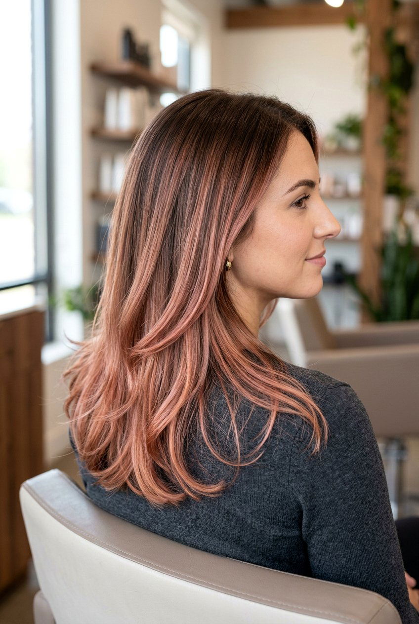 Rose Gold Balayage For Brunette Hair - 20 rose gold balayage hair - 20 rose gold balayage hair