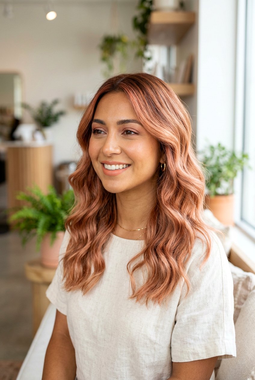 Rose Gold Balayage For Warm Skin Tones - 20 rose gold balayage hair - 20 rose gold balayage hair