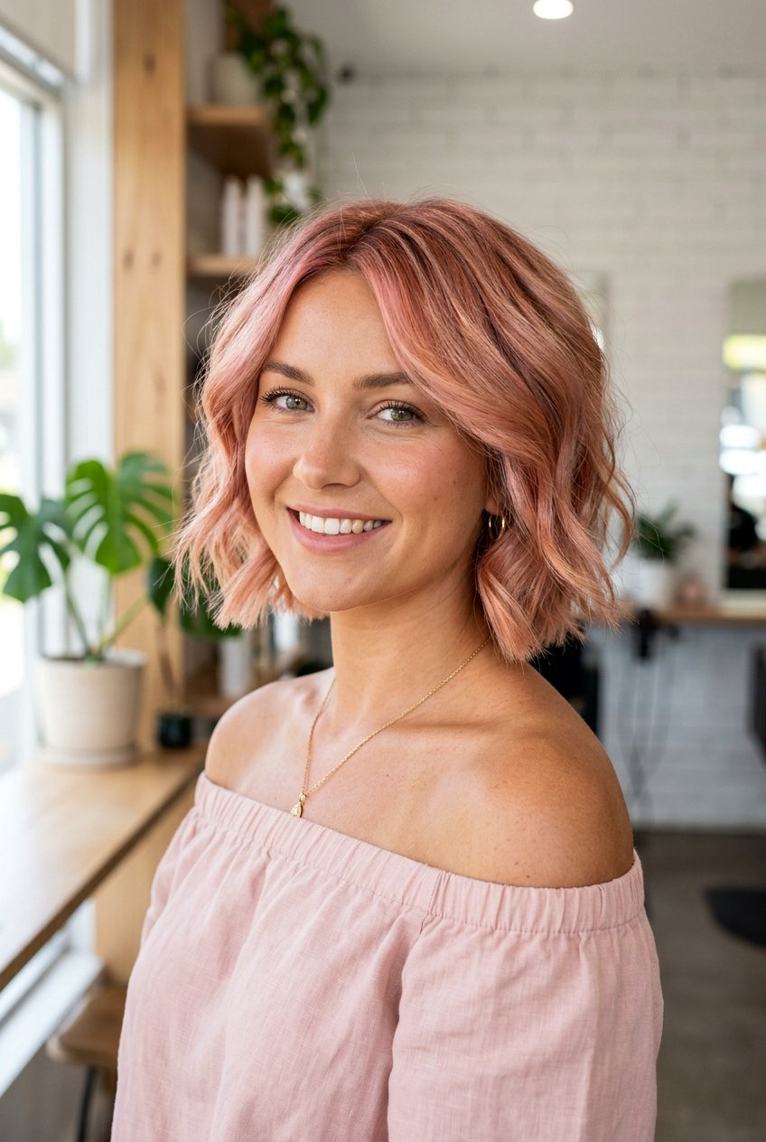 Rose Gold Bob Haircut - 20 hair color ideas for bob haircuts - 20 hair color ideas for bob haircuts