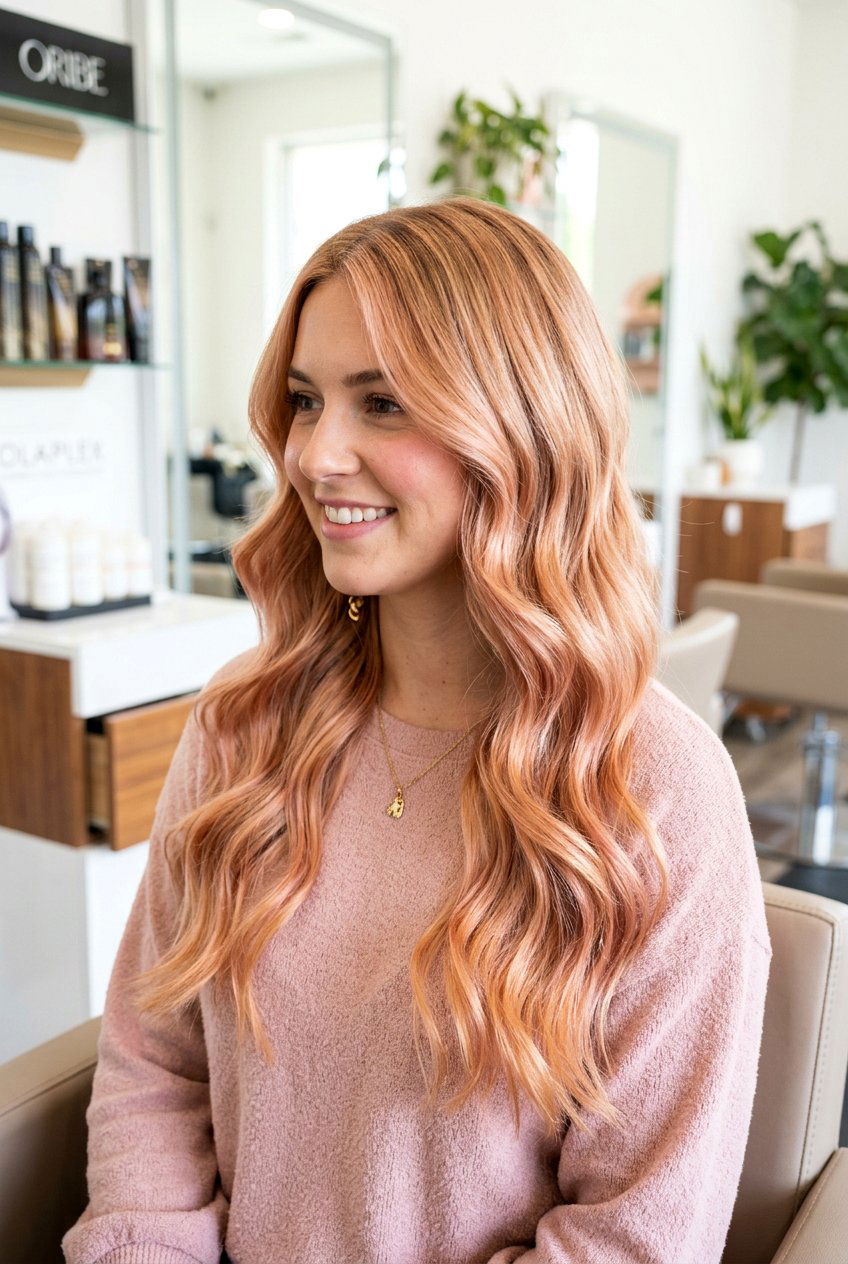 Rose Gold Color Melt - 20 color melt hair ideas - 20 color melt hair ideas