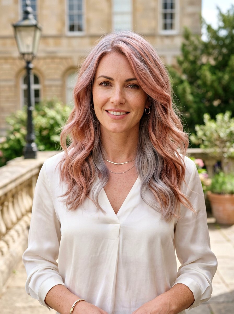 Rose Gold Copper Gray Blend - 20 copper gray blend for mature women - 20 copper gray blend for mature women