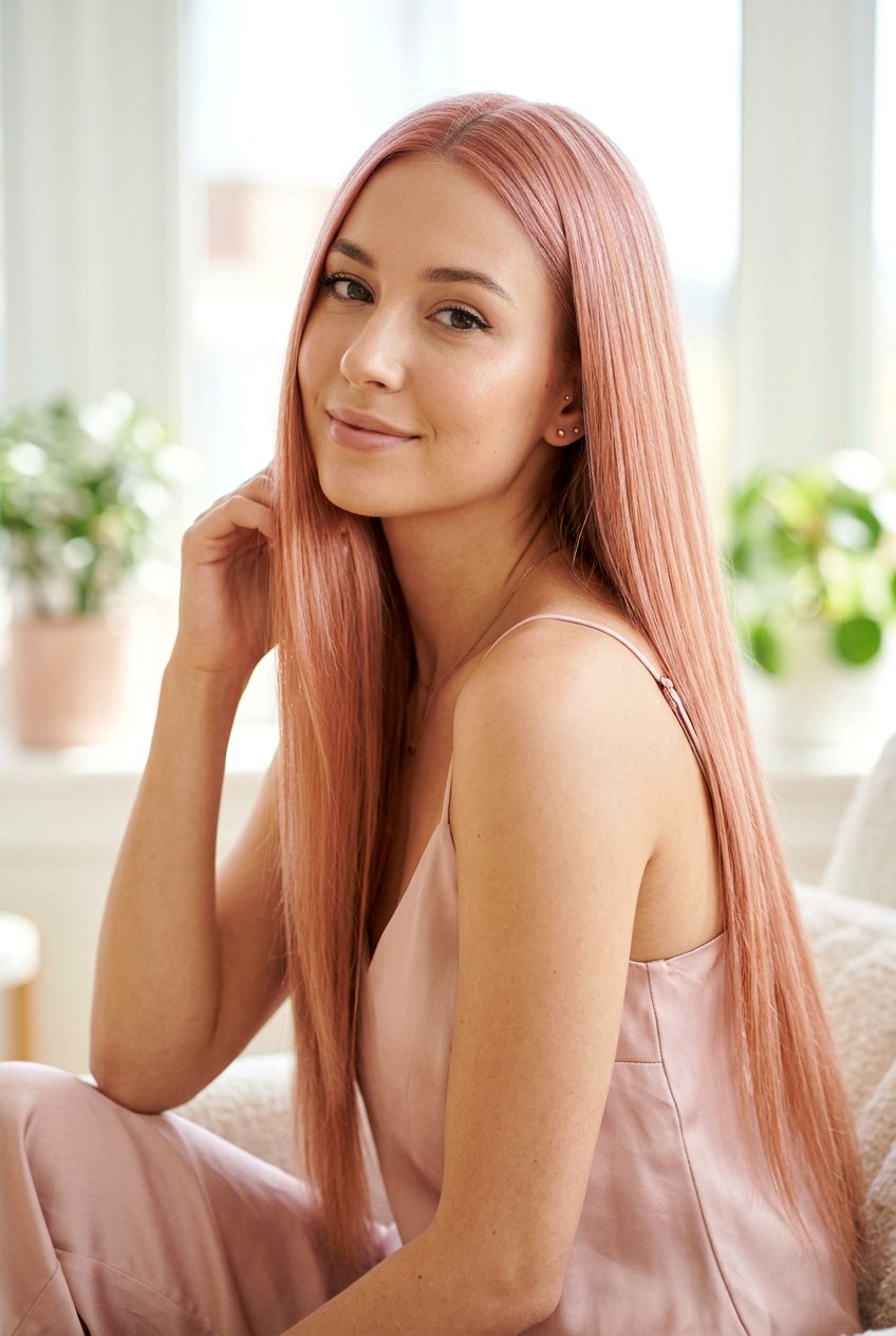 Rose Gold Hair Color for Long Straight Hair - 20 hair color ideas for long straight hair - 20 hair color ideas for long straight hair
