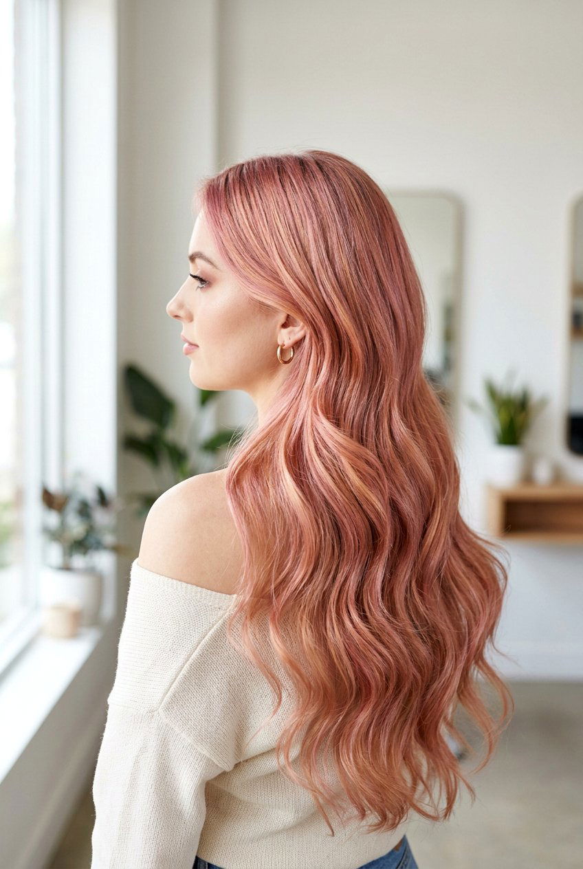 Rose Gold Hair Long Hair - 20 hair color ideas for long hair - 20 hair color ideas for long hair