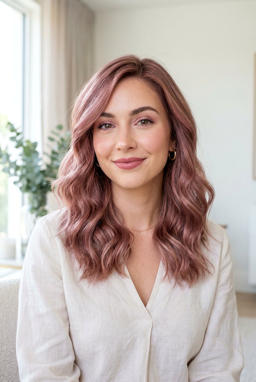 Rose Gold Mauve Hair Color - 20 mauve hair color ideas - 20 mauve hair color ideas