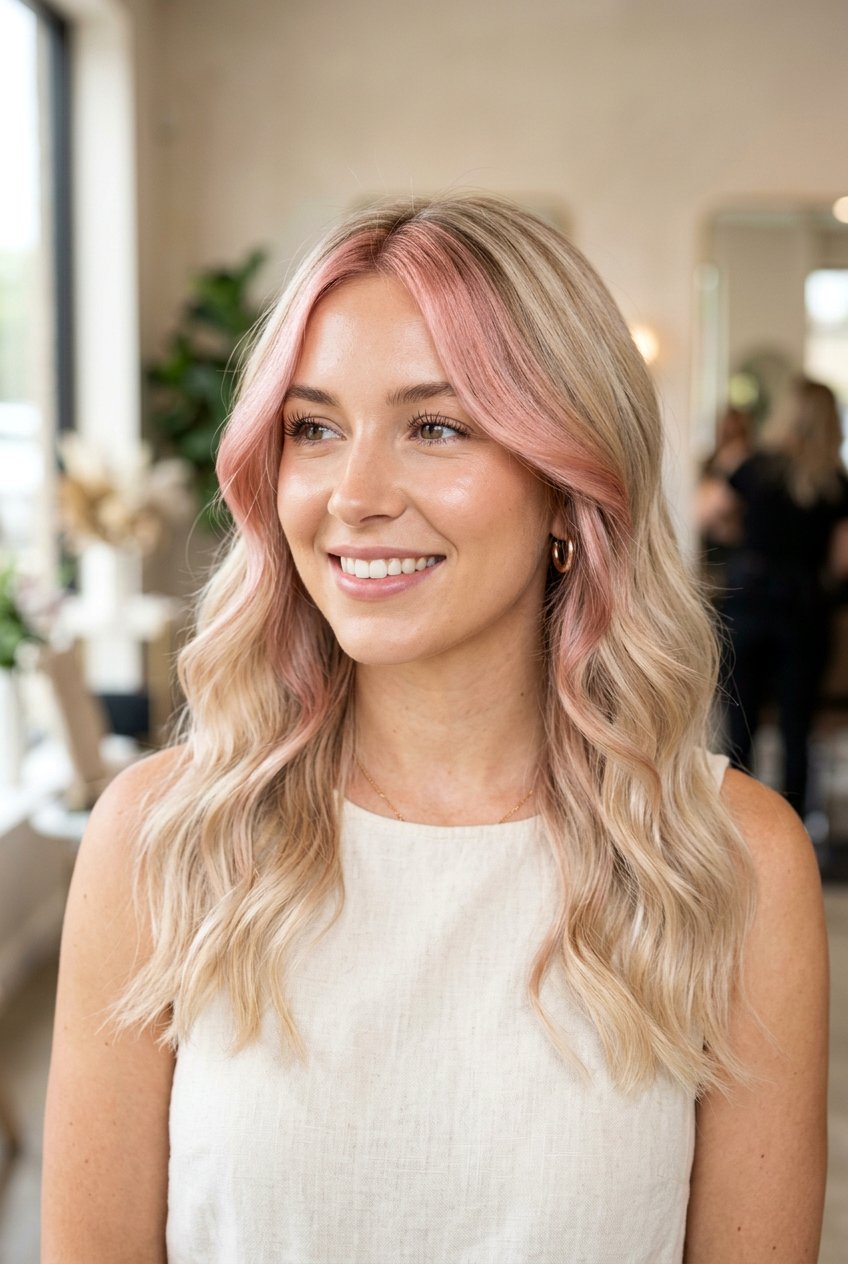 Rose Gold Money Piece - 20 money piece hair color - 20 money piece hair color