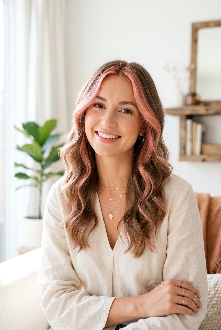 20 Vibrant Pink Money Piece Hair Ideas for a Bold Look