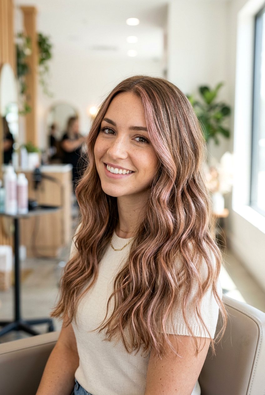 Rose Gold Ribbon Highlights - 20 ribbon highlights hair - 20 ribbon highlights hair