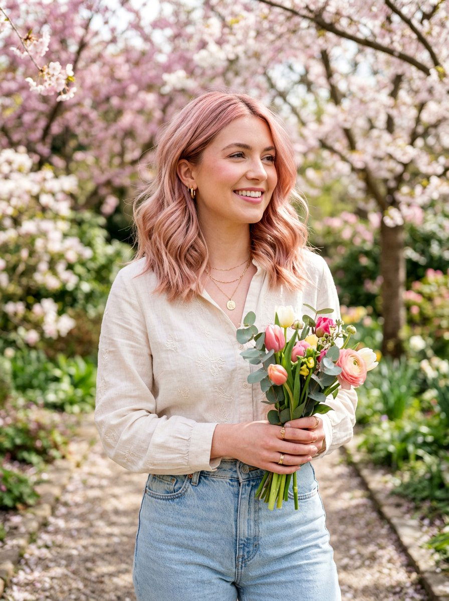 Rose Gold Shoulder Length Hair - 20 shoulder length hair color ideas - 20 shoulder length hair color ideas