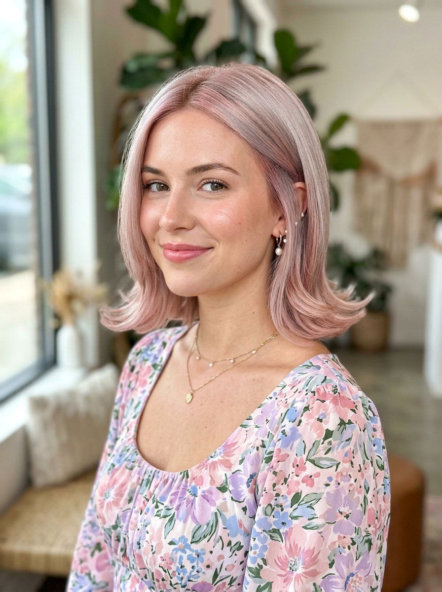 Rose Gold Silver Bob - 20 silver bob hair color ideas - 20 silver bob hair color ideas